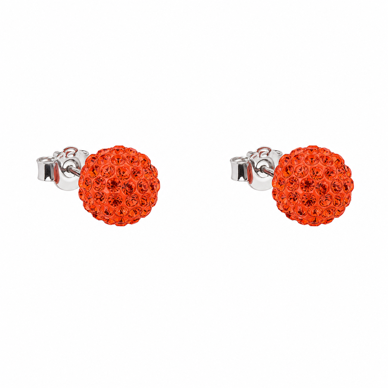 Brilliant Ball - Earrings Ag 925/Rh - orange