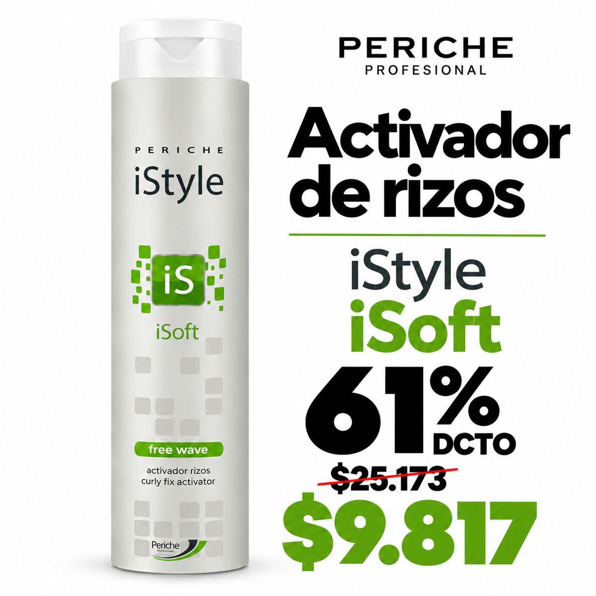 Activador de rizos - iStyle iSoft Free Wave 250ml / Curl Activator - iStyle iSoft Free Wave 250ml
