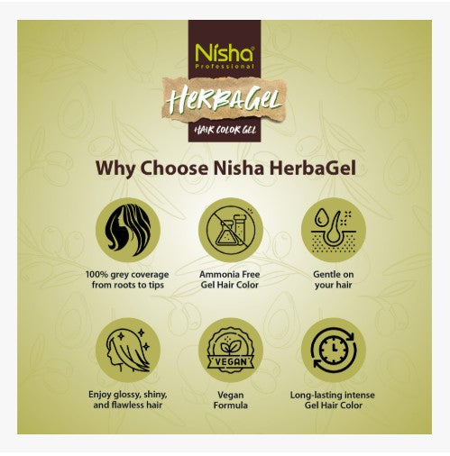 Nisha Herbagel Coloración en Gel – Dark Brown