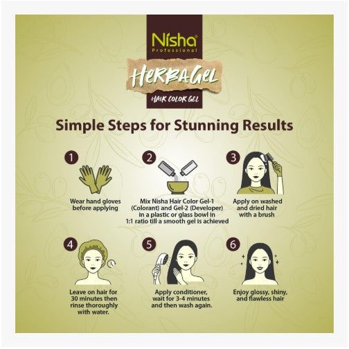 Nisha Herbagel Coloración en Gel – Dark Brown