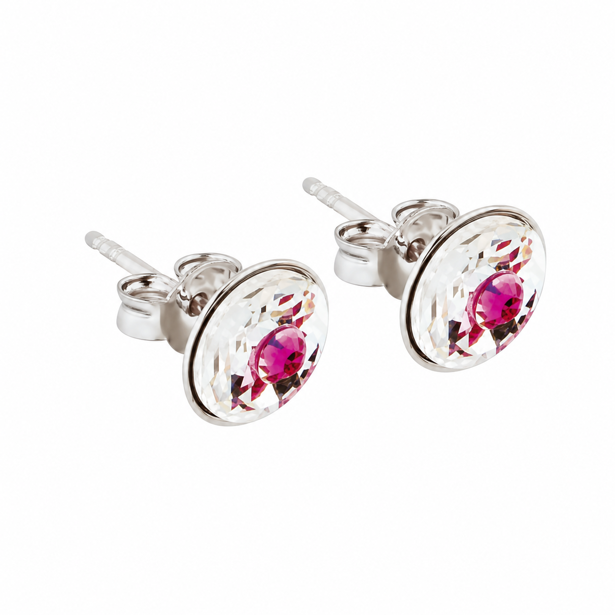 Sparkling Shine - Earrings Ag 925/Rh - fuchsia