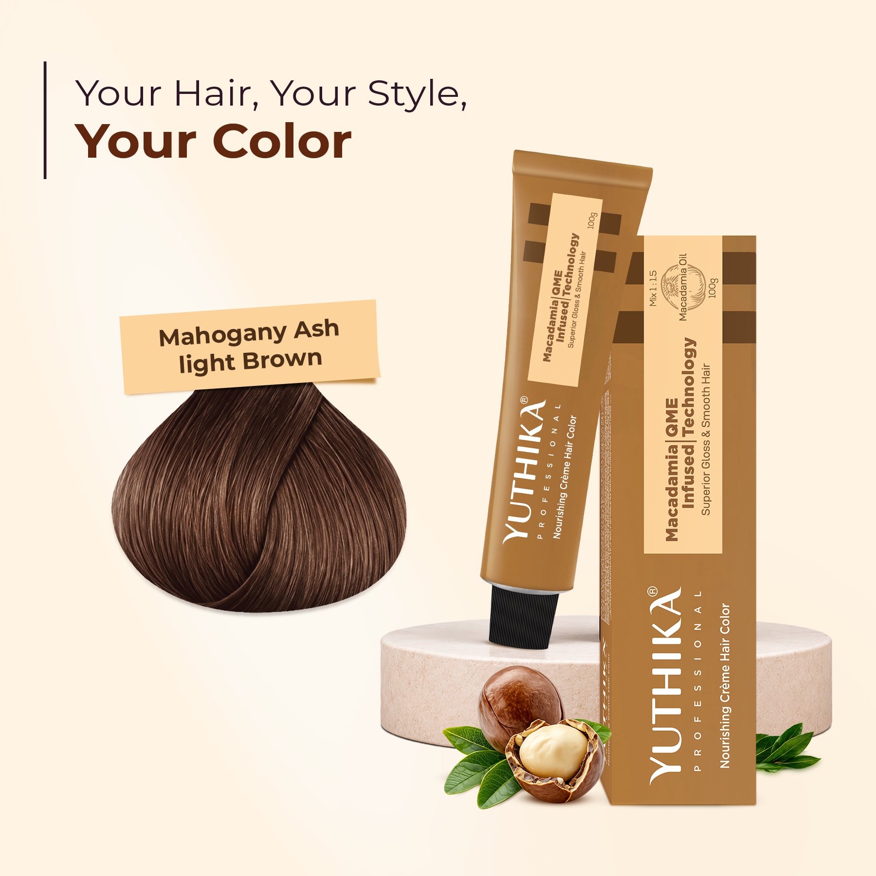 Crema de Color Profesional. Tinte Yuthika