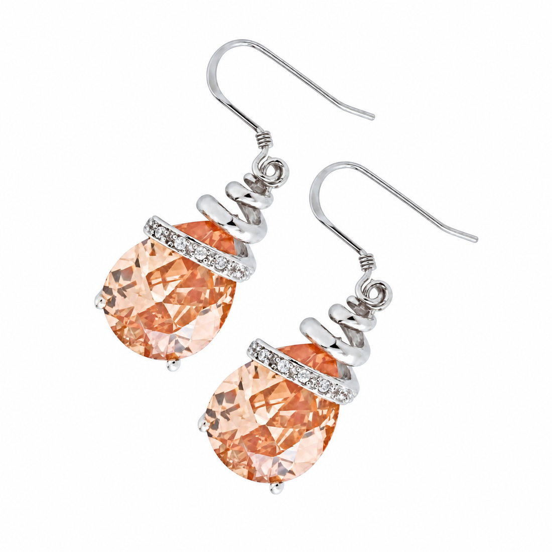 Elegant - Earrings Ag 925/Rh - lt. topaz