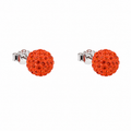 Brilliant Ball - Earrings Ag 925/Rh - orange