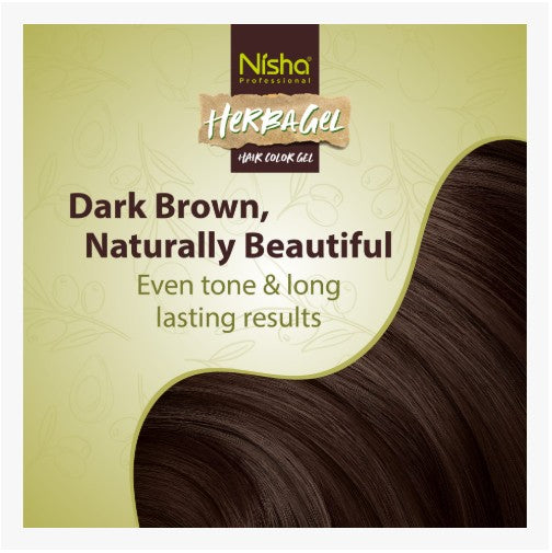 Nisha Herbagel Coloración en Gel – Dark Brown