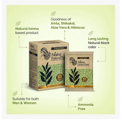 Nisha Naturemate Coloring Henna 90Gm (4 tonos)