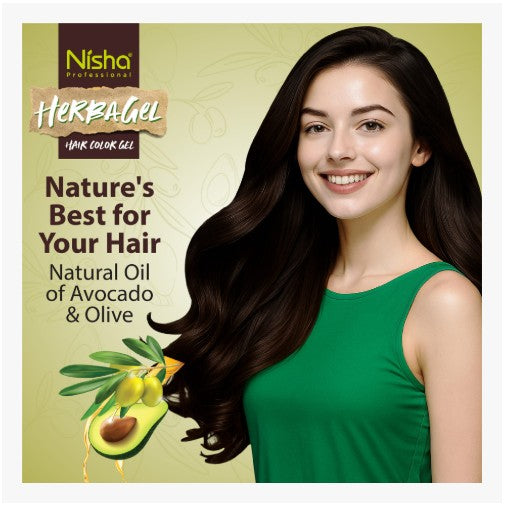 Nisha Herbagel Coloración en Gel – Dark Brown
