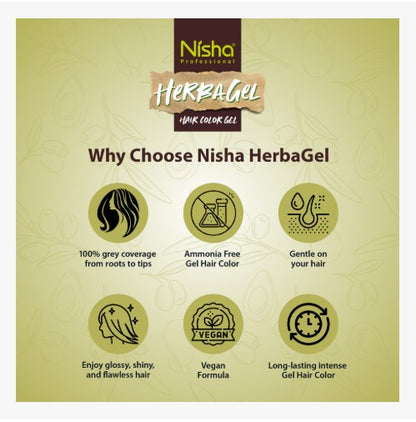 Nisha Herbagel Coloración en Gel – Dark Brown