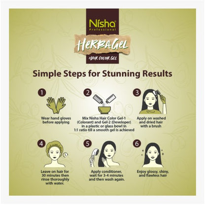 Nisha Herbagel Coloración en Gel – Dark Brown