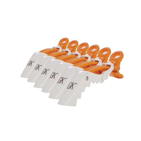 GKhair Shark Clips White/Orange (Pack of 6) - GKhairchile