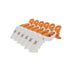 GKhair Shark Clips White/Orange (Pack of 6) - GKhairchile