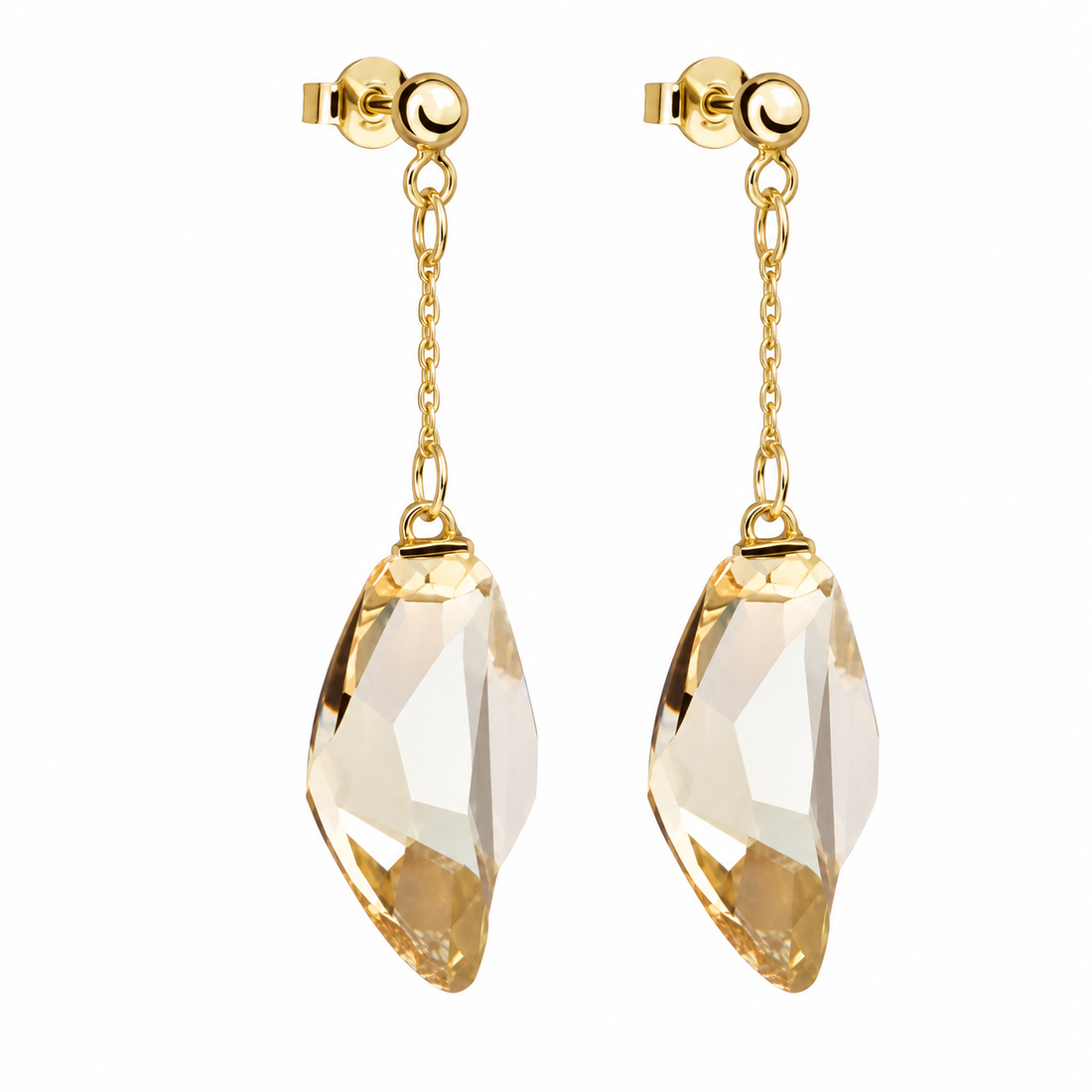 Crystal Tear - Earrings Ag 925/Au - blond flare