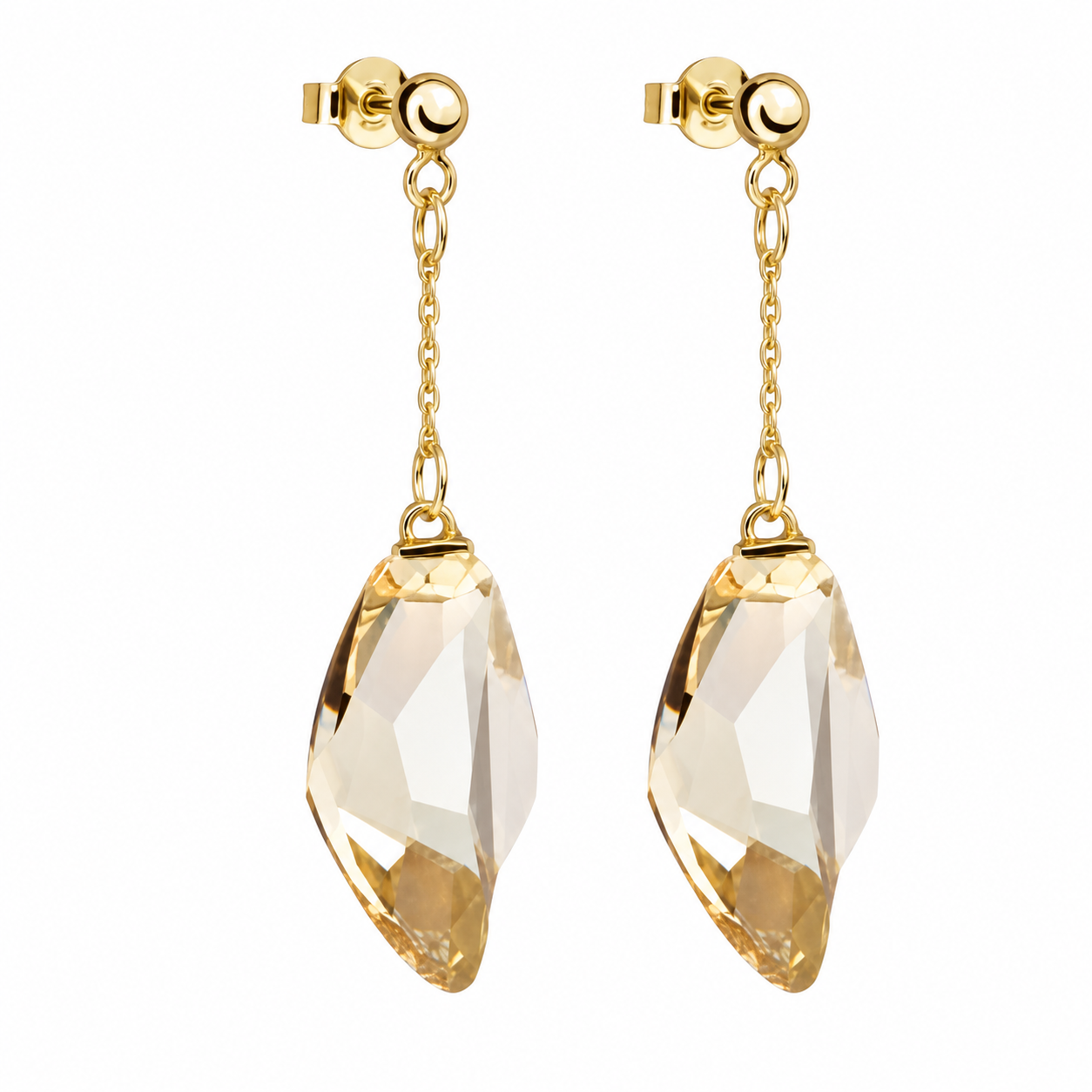 Crystal Tear - Earrings Ag 925/Au - blond flare