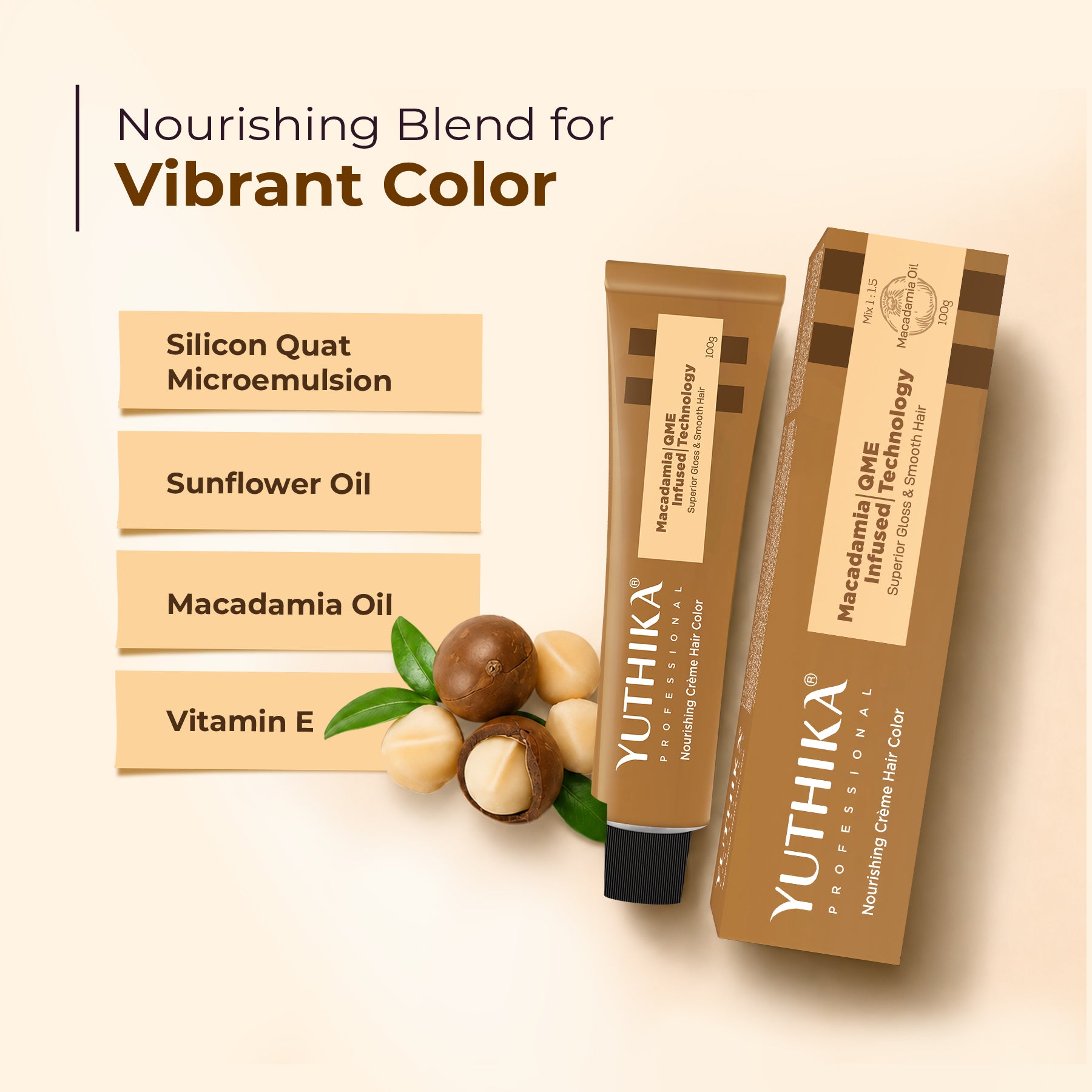 Crema de Color Profesional. Tinte Yuthika