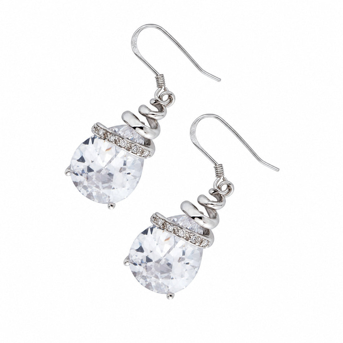 Preciosa 5027 00 Elegant Earrings Ag 925 Rh white