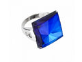 Vernissé - Ring Ag 925/Rh - bermuda blue